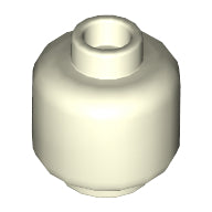 LEGO® los onderdeel Hoofd in kleur Gloed In Donker Wit 3626c