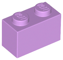 Plaatje in Gallery viewer laden, LEGO® los onderdeel Steen in kleur Medium Lavendel 3004