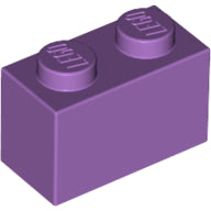 Plaatje in Gallery viewer laden, LEGO® los onderdeel Steen in kleur Medium Lavendel 3004