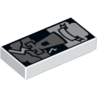 Plaatje in Gallery viewer laden, LEGO® los onderdeel Tegel met Motief Wit 3069bpb0257