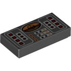 LEGO® los onderdeel Tegel met Motief in kleur Zwart 3069bps2