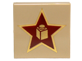 LEGO® Tegel met Motief Donker Geelbruin 3068bpb0655