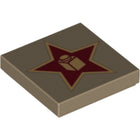 LEGO® Tegel met Motief Donker Geelbruin 3068bpb0655