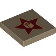 LEGO® Tegel met Motief Donker Geelbruin 3068bpb0655