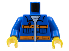 Plaatje in Gallery viewer laden, LEGO® los onderdeel Lijf met Motief Blauw 973pb0551c01