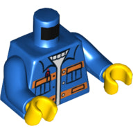 Plaatje in Gallery viewer laden, LEGO® los onderdeel Lijf met Motief Blauw 973pb0551c01