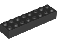 LEGO® los onderdeel Steen in kleur Zwart 3007