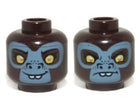 LEGO® los onderdeel Hoofd in kleur Donker Bruin 3626cpb0972