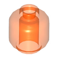 LEGO® los onderdeel Hoofd Doorzichtig Neon Oranje 3626c