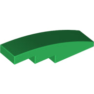 LEGO® los onderdeel Dakpan Gebogen in kleur Groen 61678