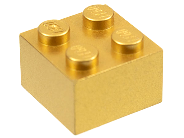 LEGO® los onderdeel Steen in kleur Metallic Gold 3003