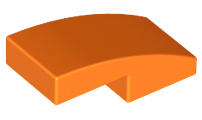 LEGO® los onderdeel Dakpan Gebogen in kleur Oranje 11477