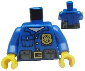 LEGO® los onderdeel Lijf met Motief Blauw 973pb1551c01