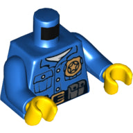 Plaatje in Gallery viewer laden, LEGO® los onderdeel Lijf met Motief Blauw 973pb1551c01