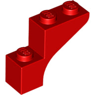 LEGO® los onderdeel Steen Boog in kleur Rood 88292