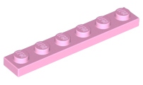 LEGO® los onderdeel Plaat Algemeen in kleur Fel Roze 3666