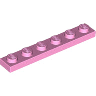 LEGO® los onderdeel Plaat Algemeen in kleur Fel Roze 3666