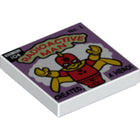 LEGO® los onderdeel Tegel met Motief Wit 3068bpb0828