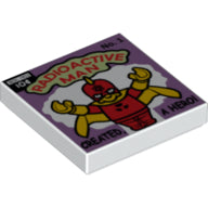 LEGO® los onderdeel Tegel met Motief Wit 3068bpb0828