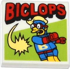 LEGO® los onderdeel Tegel met Motief Wit 3068bpb0844