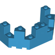 LEGO® los onderdeel Dak in kleur Donker Azuurblauw 6066