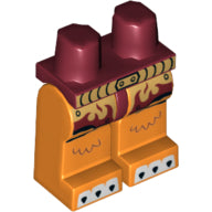 LEGO® los onderdeel Benen met Motief Donkerrood 970c04pb05