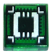 LEGO® Tegel met Motief Doorzichtig Groen 3070bpb082