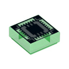 LEGO® Tegel met Motief Doorzichtig Groen 3070bpb082