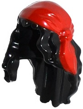 Plaatje in Gallery viewer laden, LEGO® los onderdeel Haar in kleur Zwart 11254pb02
