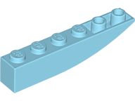 LEGO® los onderdeel Dakpan Gebogen Medium Azuurblauw 42023