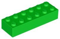 LEGO® los onderdeel Steen in kleur Fel Groen 2456