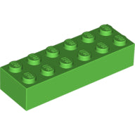Plaatje in Gallery viewer laden, LEGO® los onderdeel Steen in kleur Fel Groen 2456