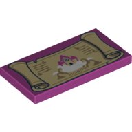 LEGO® los onderdeel Tegel met Motief Magenta 87079pb198