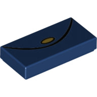 LEGO® los onderdeel Tegel met Motief Donkerblauw 3069bpb0376