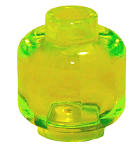 LEGO® los onderdeel Hoofd Doorzichtig Neon Groen 3626c