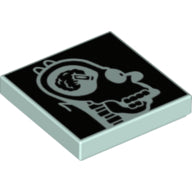 LEGO® los onderdeel Tegel met Motief Licht Aqua 3068bpb0926