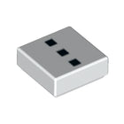 LEGO® los onderdeel Tegel met Motief in kleur Wit 3070bpb085