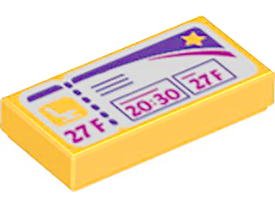 LEGO® Tegel met Motief Helder Licht Oranje 3069bpb0388