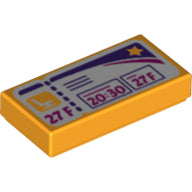LEGO® Tegel met Motief Helder Licht Oranje 3069bpb0388