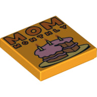 LEGO® Tegel met Motief Helder Licht Oranje 3068bpb0919