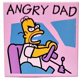 LEGO® los onderdeel Tegel met Motief Fel Roze 3068bpb0920