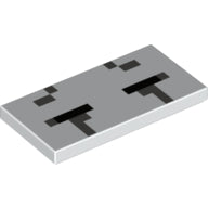 Plaatje in Gallery viewer laden, LEGO® los onderdeel Tegel met Motief in kleur Wit 87079pb226