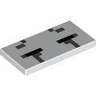 LEGO® los onderdeel Tegel met Motief in kleur Wit 87079pb226