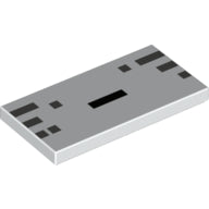 Plaatje in Gallery viewer laden, LEGO® los onderdeel Tegel met Motief in kleur Wit 87079pb227