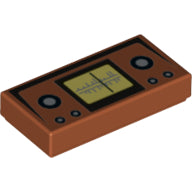 Plaatje in Gallery viewer laden, LEGO® onderdeel Tegel met Motief Donker Oranje 3069bpb0399