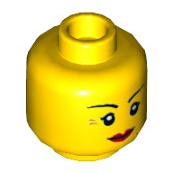 Plaatje in Gallery viewer laden, LEGO® los onderdeel Hoofd in kleur Geel 3626cpb1350