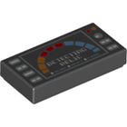 LEGO® los onderdeel Tegel met Motief Zwart 3069bpb0414