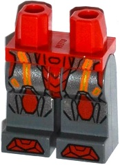 LEGO® los onderdeel Benen met Motief Rood 970c85pb14