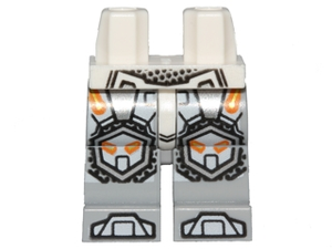 LEGO® los onderdeel Benen met Motief in kleur Wit 970c86pb22