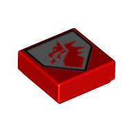 LEGO® los onderdeel Tegel met Motief Rood 3070bpb105